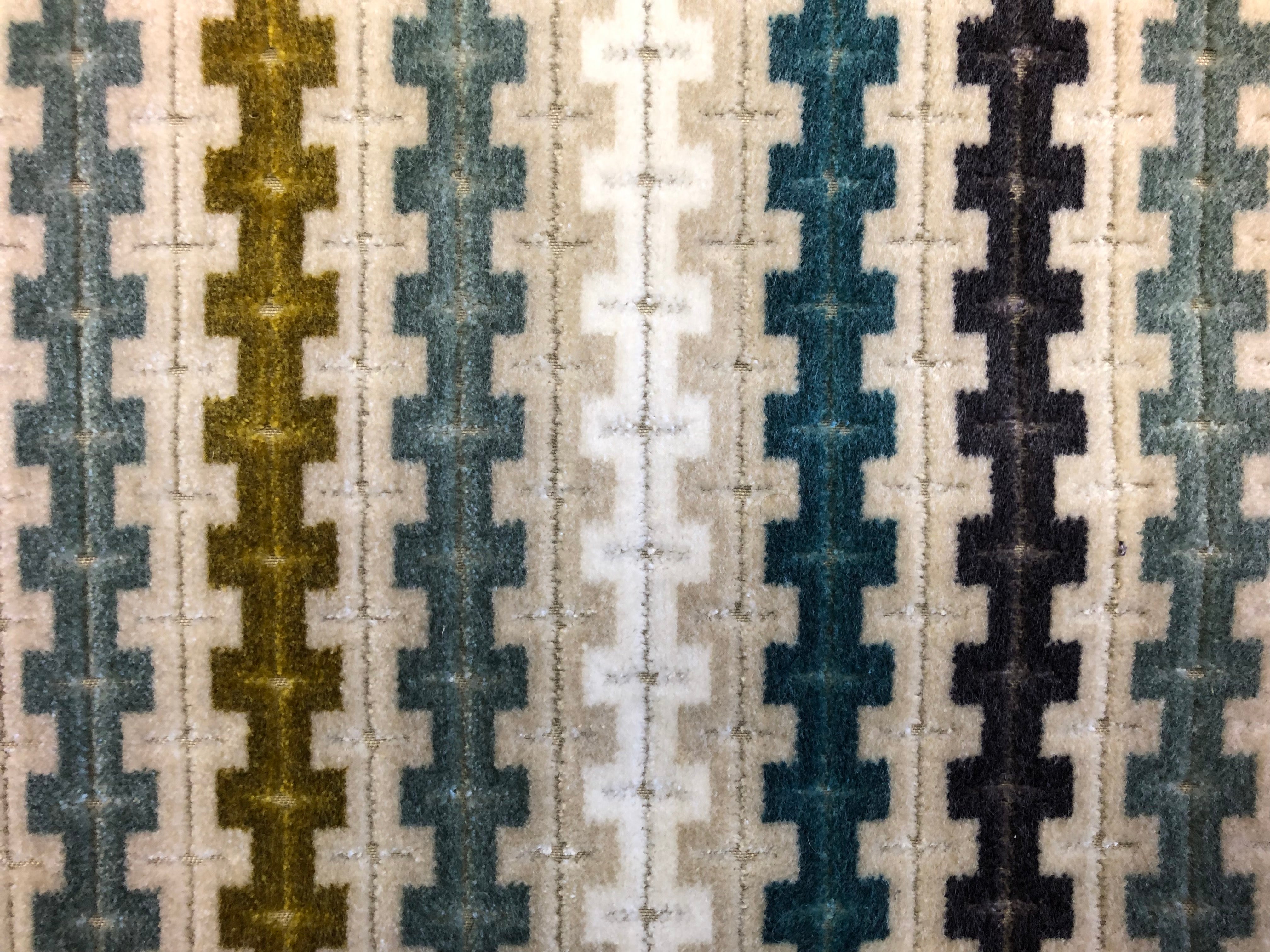 Meranda Geo Cut Velvet – Kaslen Contract | Premium Hospitality Fabrics
